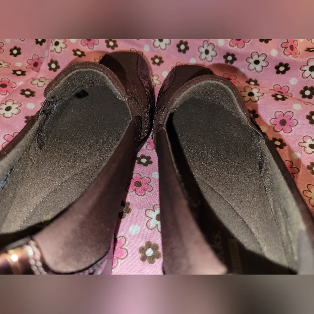 Clarks Gael Beam Casual Comfort Slip On Clog Size 6.5 Med 26104691 Brown Copper